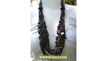 Black Necklaces Beads Layer